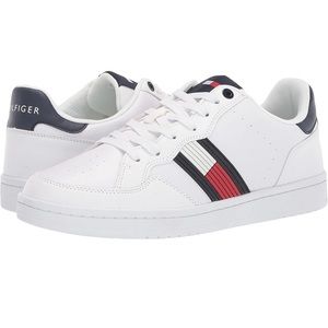 Tommy Hilfiger Men's Sneaker Shoe white red blue logo